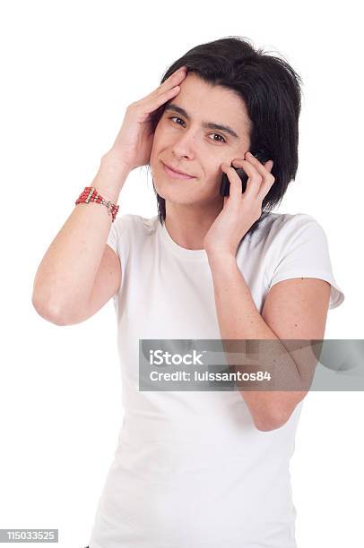 Stressed Woman On The Phone Stock Photo - Download Image Now - Adult, Adults Only, Bracelet