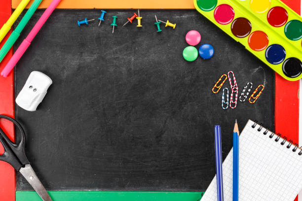 istock school board with multicolored sidewalls isolated on white background. 1150335368