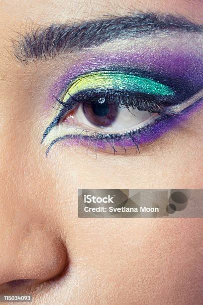 Closeup Shot Of A Beautiful Young Womans Eye Stock Photo - Download Image Now - Color Image, Eyeshadow, Eye