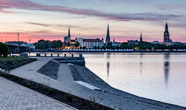 istock Panoramic collage image with historical district of Riga 1150341586