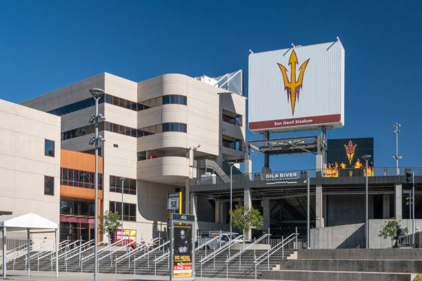 Frank Kush Sun Devil Stadium on the campus of Arizona State University stock photo
