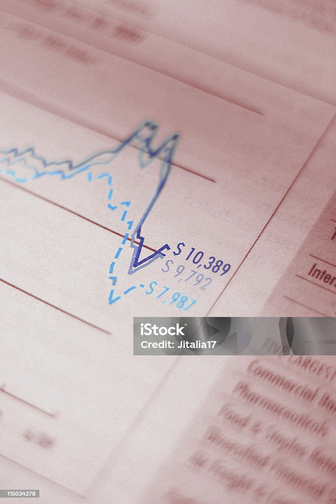 Mutual Fund Performance wykres-dane porównawcze - Zbiór zdjęć royalty-free (Bez ludzi)