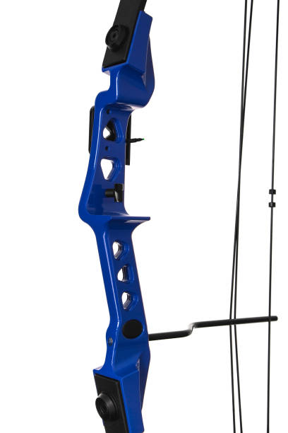 istock Closeup of the cam on a compound bow. modern, compound hunting bow and arrows  isolated on white 1150342803