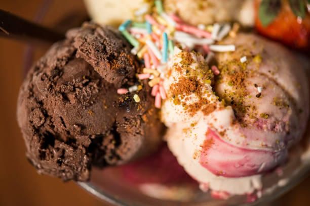 istock Cocoa And Strawberry Ice Cream 1150343719