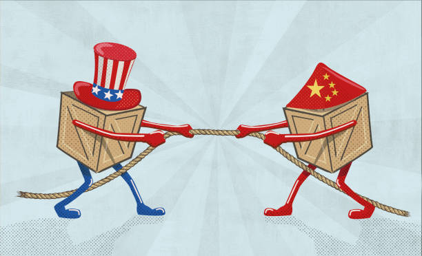 istock Trade war USA China concept illustration A 1150343743