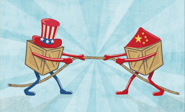 istock Trade war USA China concept illustration B 1150343745