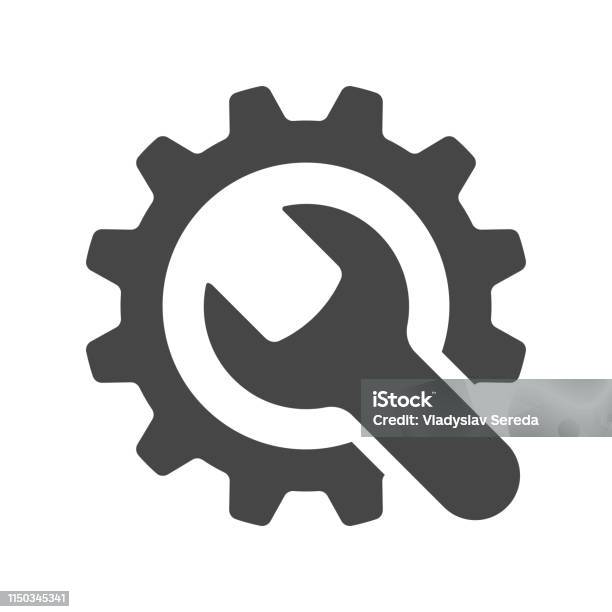 흰색 바탕에 서비스 도구 아이콘입니다 벡터 일러스트입니다 아이콘에 대한 스톡 벡터 아트 및 기타 이미지 - 아이콘, 작업 장비, 수리