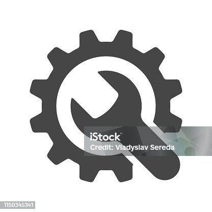 istock Service tools icon on white background. Vector illustration. 1150345341