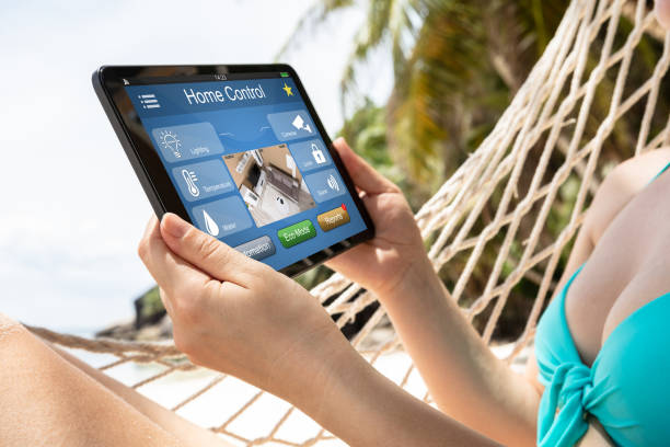 istock Young Woman Using Application Of Smart Home Automation 1150346305