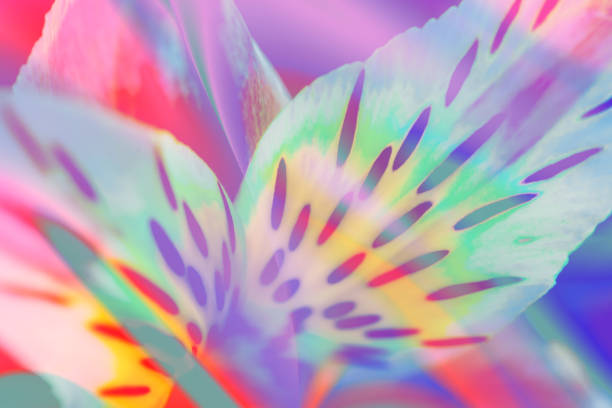 istock Abstract neon holographic background. 80's style colors. 1150348087