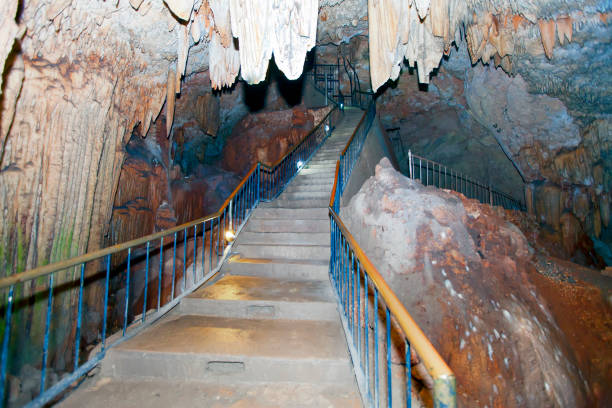 staircase in Bellamar cave. Matanzas, Cuba