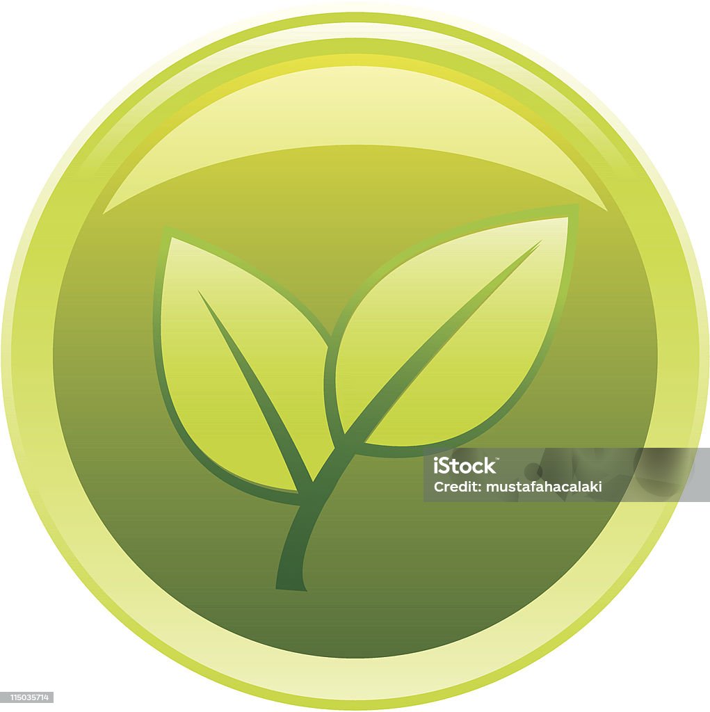Botão verde glassy - Royalty-free Botão - Peça de Máquina arte vetorial