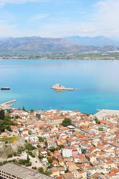 istock scenery of Nafplio town Argolis Greece - drone view 1150359326
