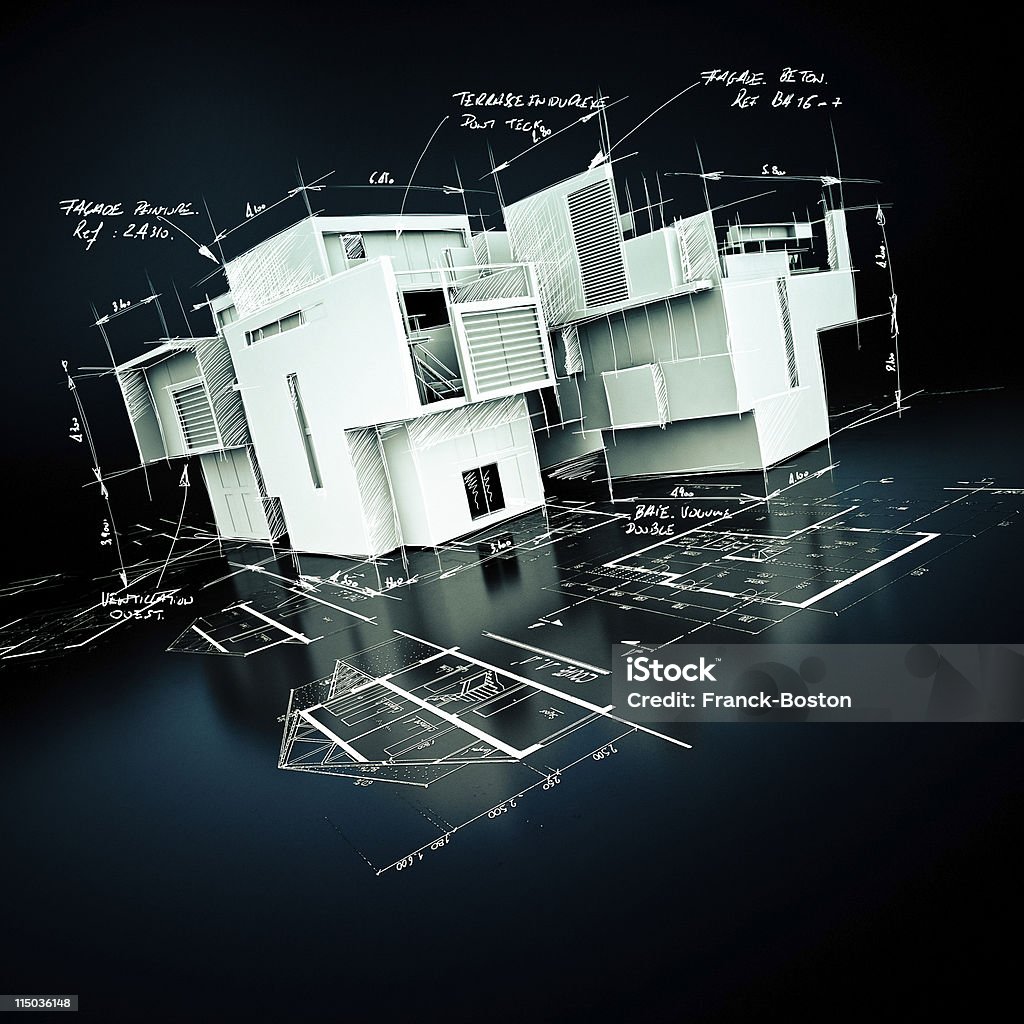 豪華な建築プロジェクト - 建築模型のロイヤリティフリーストックフォト