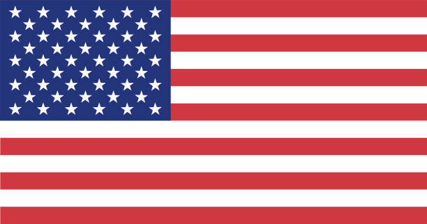 amerykańska flaga ikona wektor ilustracja eps10 - american flag folded usa flag stock illustrations