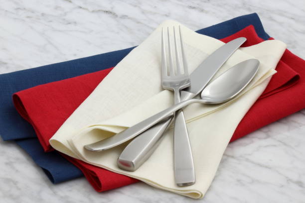 istock silverware and hemstitch napkin on antique carrara marble 1150363065