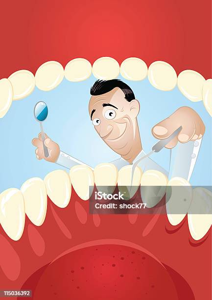 Funny Cartoon Dentist Stock Illustration - Download Image Now - Adult, Adults Only, Cartoon