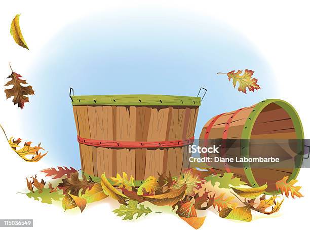 ブッシェルバスケット秋の葉 - 籠のベクターアート素材や画像を多数ご用意 - 籠, ベクター画像, イラストレーション