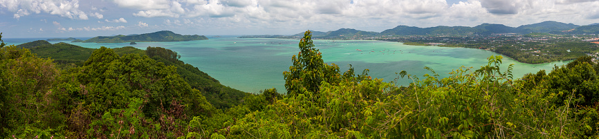 View from the Kao Khad Viewing Tower to the Chalong Bay, island Phuket, Thailand