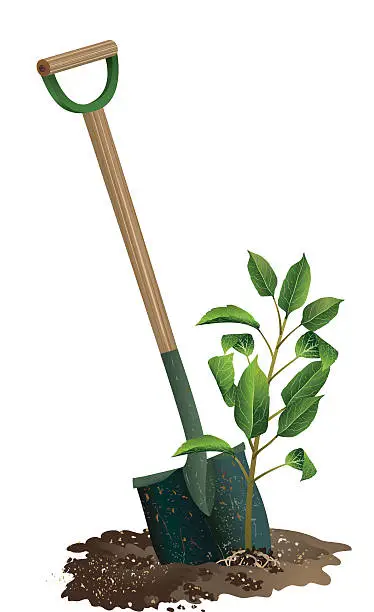 Vector illustration of Arbor Day Tree Planting