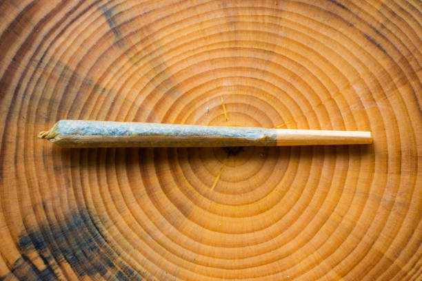 Cannabis Preroll on Reclaimed Wood