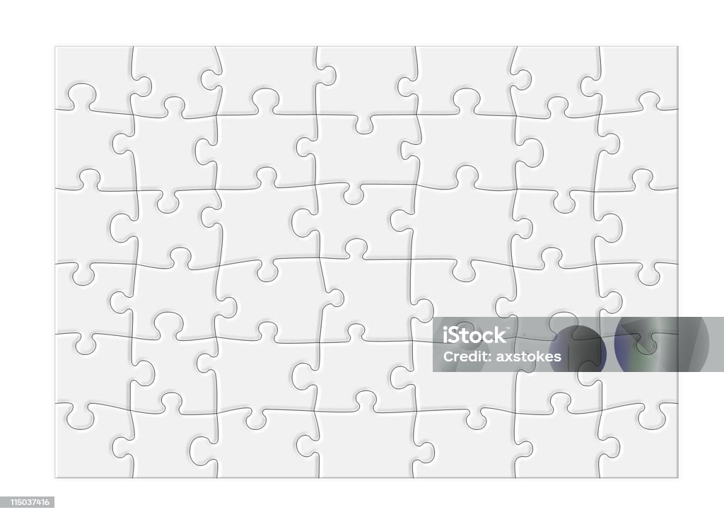 Leere Puzzle-XL - Lizenzfrei Weiß Stock-Illustration