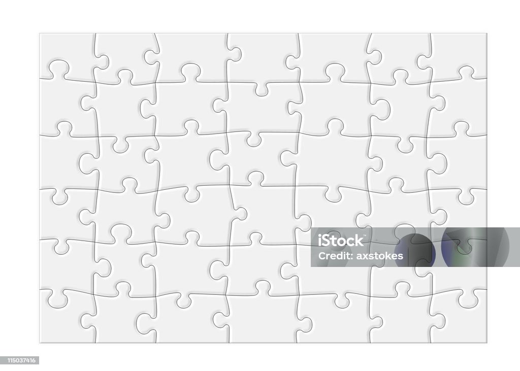 Vuoto Jigsaw Puzzle-XL - Illustrazione stock royalty-free di Bianco