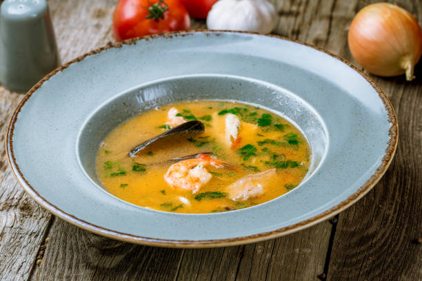 istock fish soup with seafood 1150375715