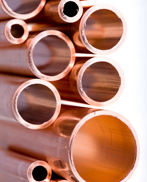 istock Copper pipes of different diameter 115038301