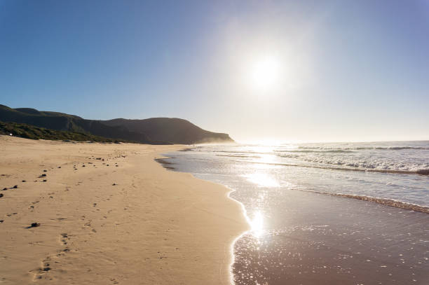 istock Beach landscape with soft waves and bright sunshine 1150385213