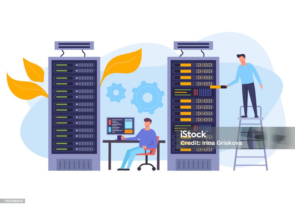 Storage Graphics Simple Storage Database Concept Vector Flat Graphic Design Isolated ...