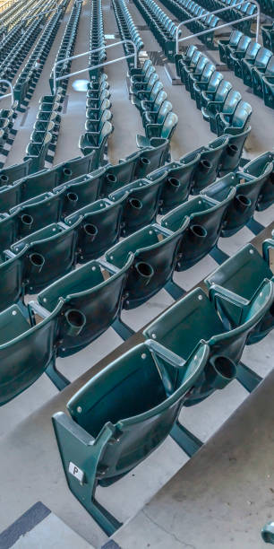 istock Vertical Tiered seating and viewing rooms on a baseball field viewed on a sunny day 1150392293
