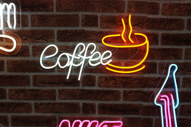 istock Neon sign background saying 
