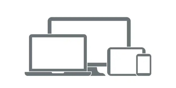 Vector illustration of Digital devices icons