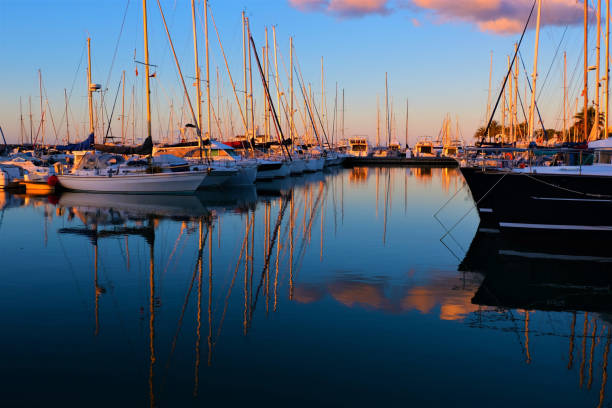 istock Yacht harbor reflections, Benalmadena, Spain 1150404303