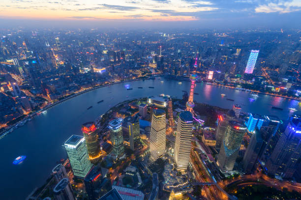 istock Shanghai China at sunset 1150410722
