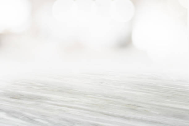 디스플레이 또는 제품의 몽타주에 대 한 흰색 대리석 바닥 질감 관점 배경, 디자인에 대 한 템플릿을 모의. - 점에 의한 원근감 뉴스 사진 이미지