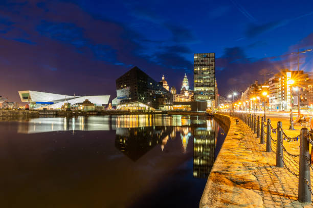 istock Liverpool Skyline Pier head sunset 1150410773