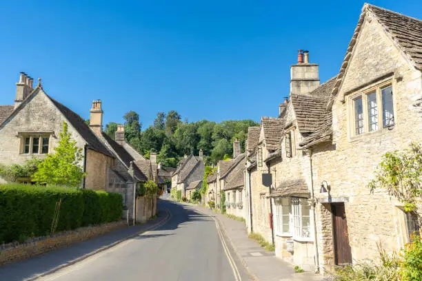 Castle Combe village in Cotswolds England UK