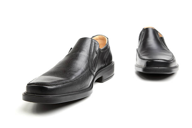 istock Pair of black man's shoes 115041236