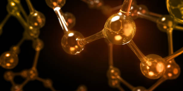 Abstract Oil Molecules stock photo