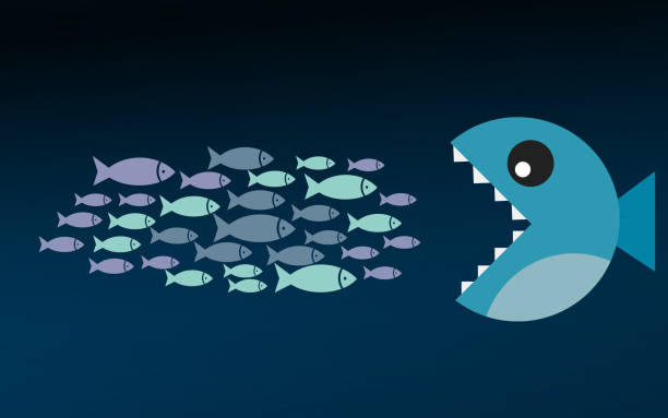istock Big fish eating many small ones 1150419849