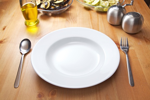 Top quality rating concept with table setting.with clipping path.