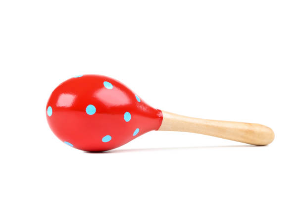 istock Mexican wooden maraca isolated on white background 1150424323