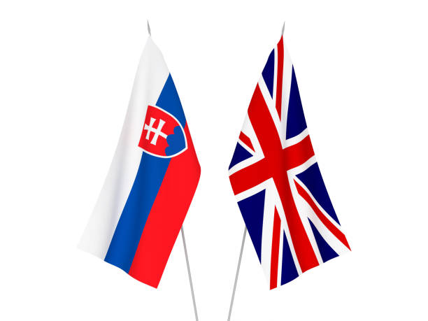 istock Great Britain and Slovakia flags 1150425141