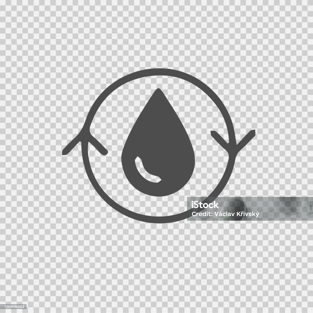 Water cycle symbol. Vector icon eps 10. Drop circular. Simple isolated pictogram. Abstract stock vector