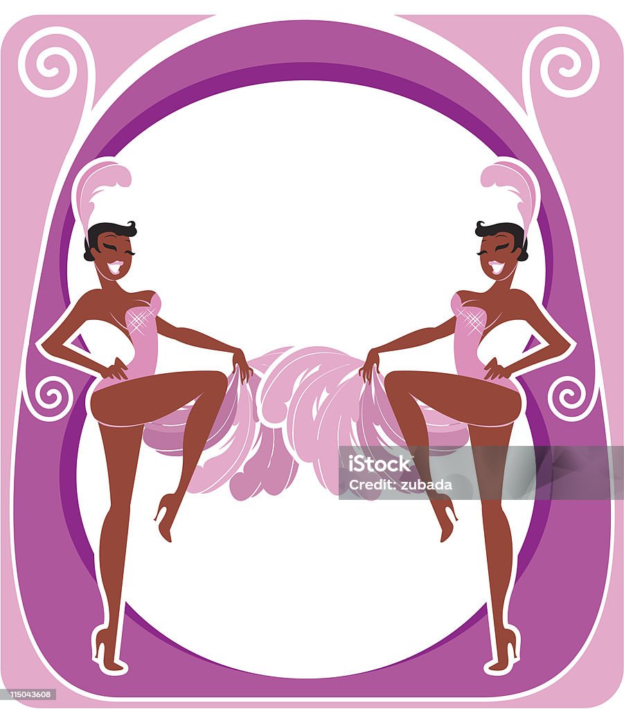 Retro showgirls - Grafika wektorowa royalty-free (Showgirl)
