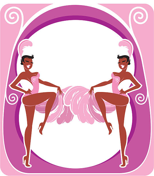 ilustrações de stock, clip art, desenhos animados e ícones de retro showgirls - showgirl