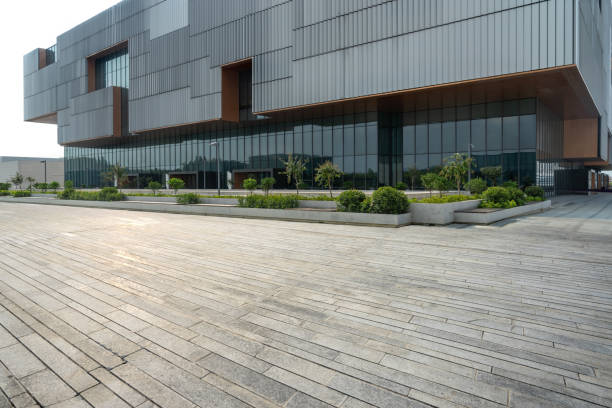 istock empty square and modern architecture in the city 1150439403