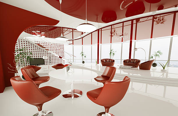 istock Interior of modern apartment 3d render 115044266